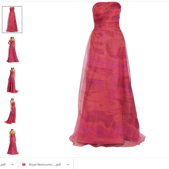 Rene Ruiz Strapless Chiffon Gown - Never Worn - Picture 1 of 1